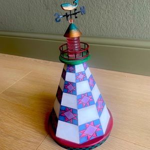Jim Shore -Star On The Shore Shore Light House Whale Weather Vane